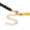 Dyed Natural Malaysia Jade Beaded Necklaces NJEW-JN03236-3