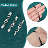 6Pcs Sterling Silver Lobster Claw Clasps FIND-AB00056-4