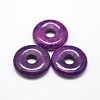 Dyed Natural Malaysia Jade Donut/Pi Disc Pendants G-L407-02-30mm-1