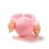 Cartoon Opaque Resin Open Cuff Ring for Child RJEW-K239-23-2