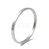 3Pcs 3 Color 304 Stainless Steel Grooved Bangles Set BJEW-F464-02-2