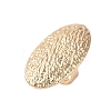 Textured Oval Alloy Adjustable Rings for Women RJEW-A045-01KCG-2