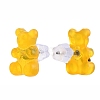 Bear Resin Stud Earrings EJEW-JE04235-M-3