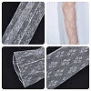 CRASPIRE 2 Pairs 2 Style Elegant Flower Pattern Polyester Lace Arm Sleeves AJEW-CP0001-43-4
