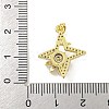 Rack Plating Brass Clear Cubic Zirconia Pendants KK-M291-04G-3