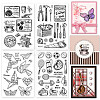 CRASPIRE 4 Sheets 4 Styles PVC Plastic Stamps DIY-CP0007-06D-1