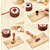 Brass Wax Seal Stamps with Rosewood Handle AJEW-WH0412-0043-3