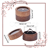 Walnut Wooden Engagement Ring Boxes CON-WH0072-88-2