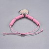 Eco-Friendly Korean Waxed Polyester Cord Braided Bracelets BJEW-JB04264-M-5