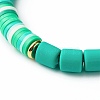 Handmade Polymer Clay Stretch Bracelets Sets BJEW-JB06350-05-6