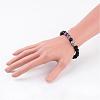 Natural Lava Rock Bead Stretch Bracelets BJEW-JB02273-03-3