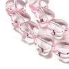 Baking Paint Transparent Glass Beads Strands DGLA-A08-T8mm-KD03-3