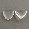 Transparent Glass Heart Cabochons GGLA-R021-23mm-1