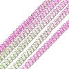 Transparent Gradient Color Glass Beads Strands GLAA-H021-01B-01-2