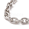 304 Stainless Steel Cable Chain Bracelet for Men Women BJEW-E031-01P-01-2