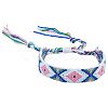 Polyester-cotton Braided Rhombus Pattern Cord Bracelet FIND-PW0013-001A-14-1