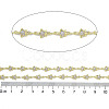 Rack Plating Brass Chains Micro Pave Cubic Zirconia AJEW-Q150-07G-01-2