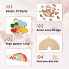  Jewelry 40Pcs 10 Style Zinc Alloy Enamel Pendants ENAM-PJ0001-07-15