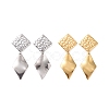 304 Stainless Steel Double Rhombus Dangle Stud Earrings for Women EJEW-G328-23-1