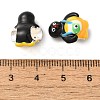 Cartoon Penguin Alloy Enamel European Beads FIND-U008-03G-A-2