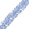 Baking Painted Transparent Glass Beads Strands DGLA-A034-J6mm-B09-1