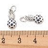 Brass Micro Pave Marine Blue Cubic Zirconia Charms KK-Q814-06P-3