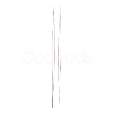 Iron Big Eye Beading Needles TOOL-R095-01-1