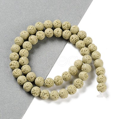 Synthetic Lava Rock Dyed Beads Strands G-H311-08B-01-1