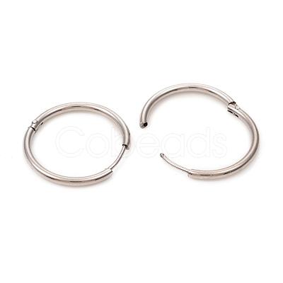 Tarnish Resistant 201 Stainless Steel Huggie Hoop Earrings EJEW-L250-01M-P-1