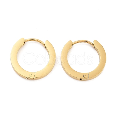 Ion Plating(IP) Frosted 304 Stainless Steel Huggie Hoop Earrings for Women EJEW-C096-31B-G-1