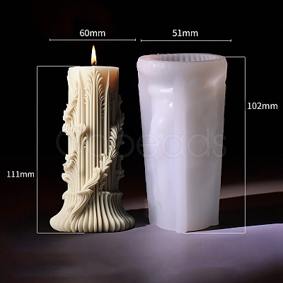 Column with Flower DIY Candle Silicone Molds PW-WG4721C-01-1