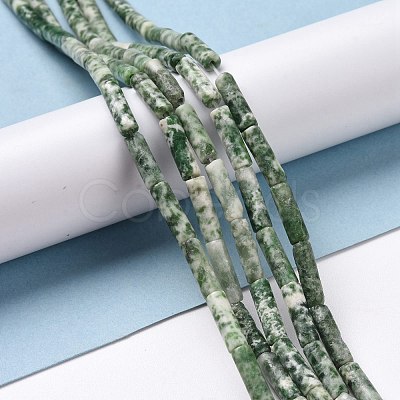 Natural Green Spot Jasper Beads Strands G-D464-14-1