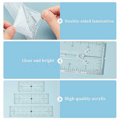 3Pcs 3 Style Acrylic Quilting Template DIY-WH0568-39-1