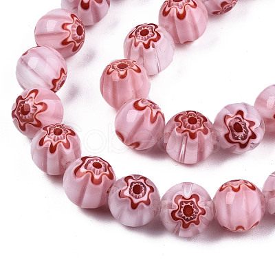 Handmade Millefiori Glass Beads Strands X-LK-T001-10A-1