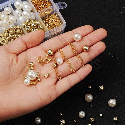 DIY Round Beads Jewelry Set Making Kit DIY-YW0004-45G-1