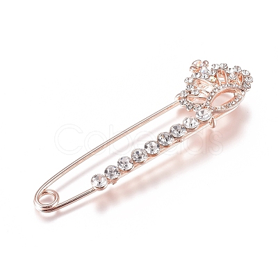 Alloy Rhinestone Safety Brooch JEWB-WH0009-53A-1