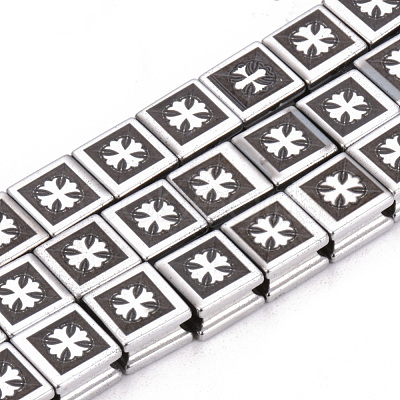 Electroplate Non-magnetic Synthetic Hematite Beads Strands G-Q986-009C-1