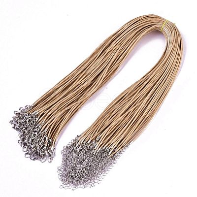 Waxed Cotton Cord Necklace Making MAK-S032-1.5mm-B16-1