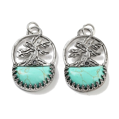 Synthetic Turquoise Bag Pendants G-Q163-06AS-01-1