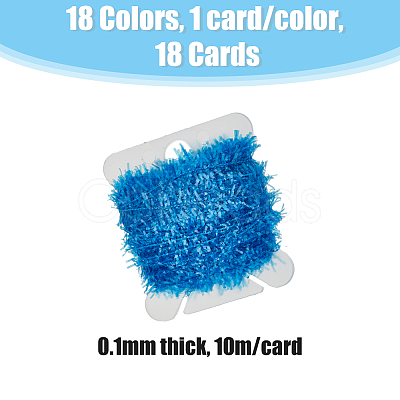 SUPERFINDINGS 18 Cards 18 Colors Tinsel Chenille Line Crystal Flash Cactus Chenille OCOR-FH0001-14-1