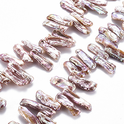 Natural Keshi Pearl Beads Strands PEAR-S020-H09-1