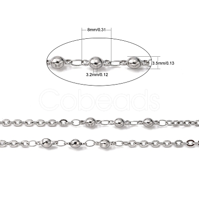 Tarnish Resistant 304 Stainless Steel Decorative Rolo Chains CHS-E001-03P-1