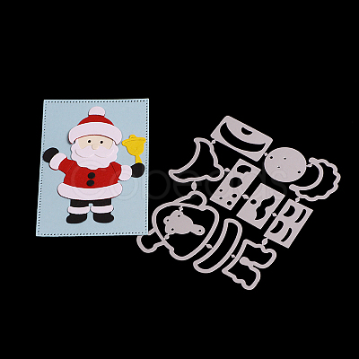 Father Christmas Frame Carbon Steel Cutting Dies Stencils DIY-F036-01-1