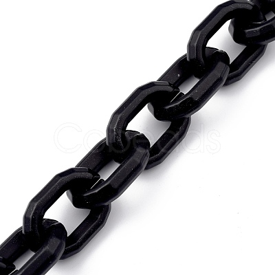 Handmade Spray Painted CCB Plastic Cable Chains AJEW-JB00736-1