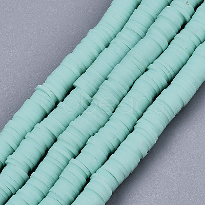 Handmade Polymer Clay Beads Strands CLAY-R089-6mm-121-1