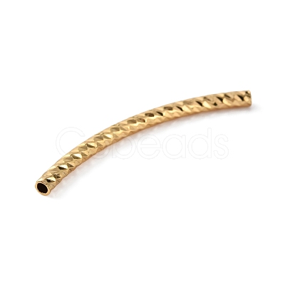 Brass Curved Tube Beads FIND-WH0110-155B-1