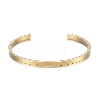 304 Stainless Steel Cuff Bangles BJEW-K173-02-1