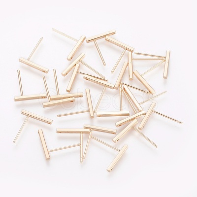 Brass Stud Earring Findings KK-O115-23G-1