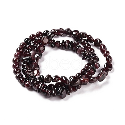 Natural Garnet Stretch Bracelets BJEW-JB05648-1