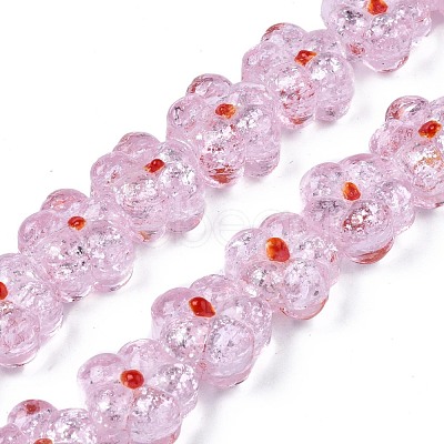 Transparent Handmade Bumpy Lampwork Beads Strands LAMP-S194-022F-1